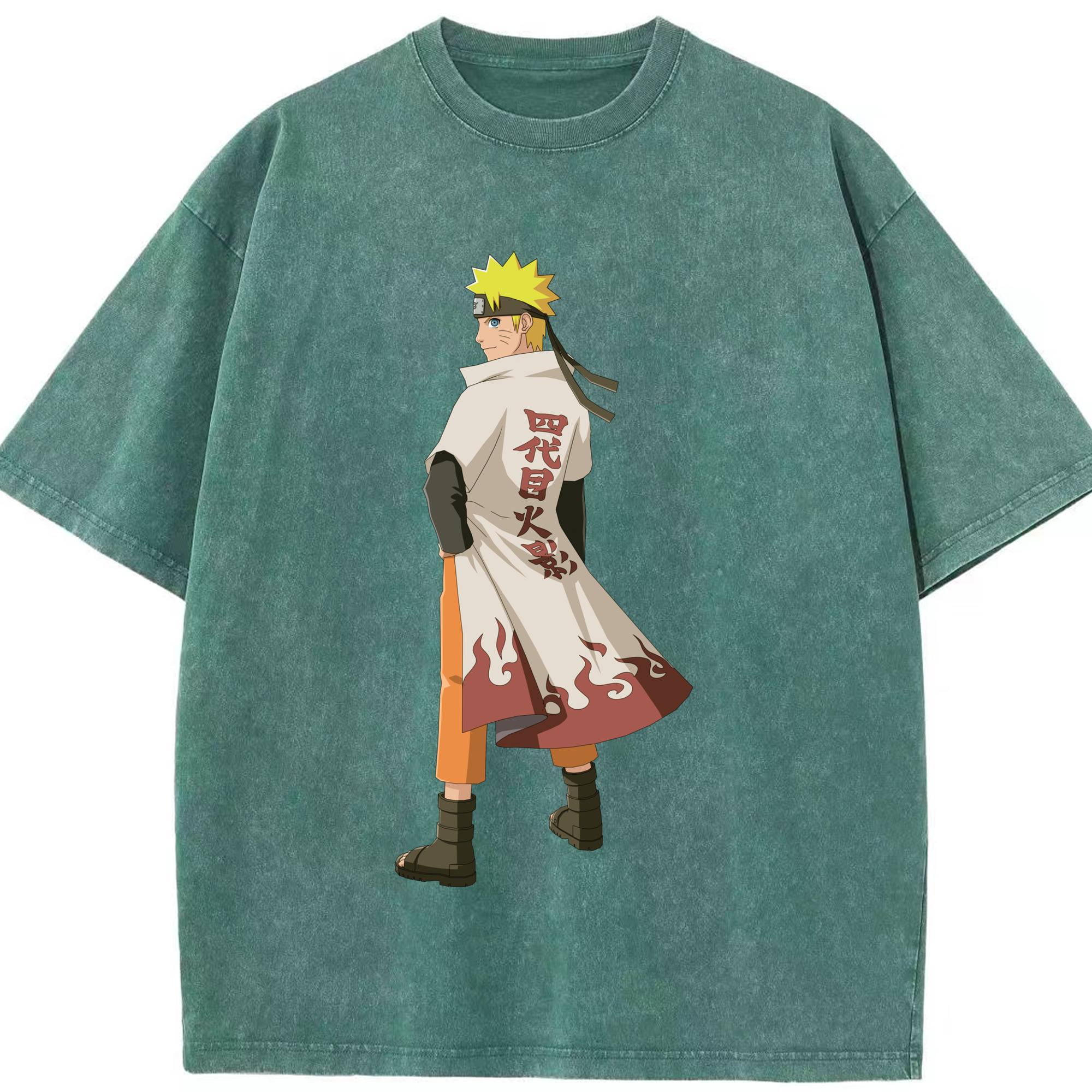 （画像用） NARUTO -ナルト- うずまき ナルト Uzumaki Naruto 綿100% ヴィンテージ風 半袖Tシャツ（フロントプリント）
